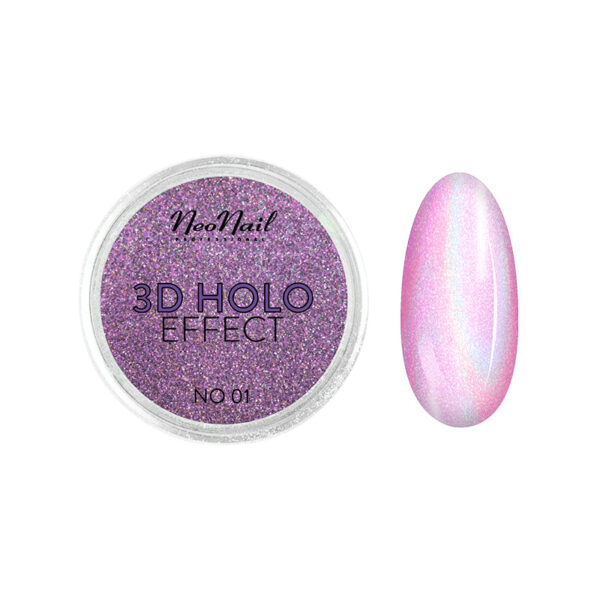 3D HOLO effect, ungles metal·litzades lila